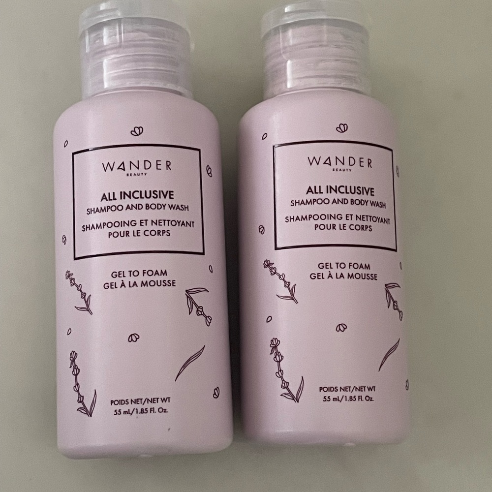 Wander Beauty All Inclusive Shampoo Body Wash - 2 set | Travel Size Mini Bundle